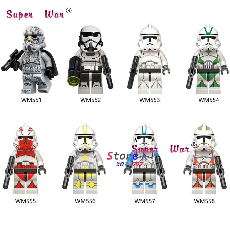 

Single Star Wars First Order Stormtrooper Rebel Clone Trooper Army CloneTrooper Robot Figure building block toys for children