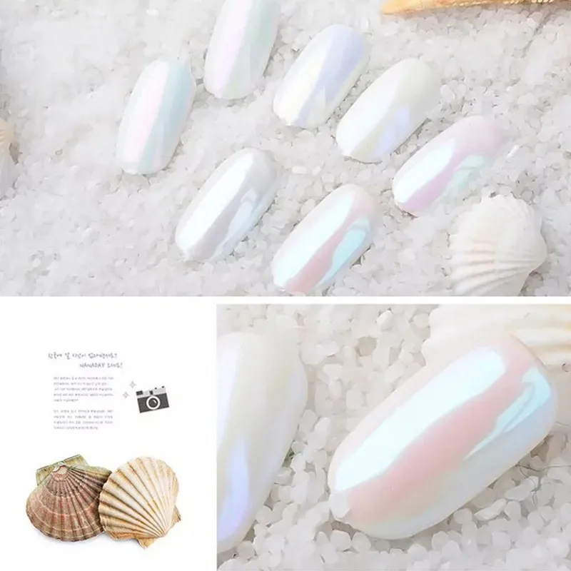 Pearl Shell Nail Art Decorations Sparkles For Nails Nail Powder Glitters DIY Shell Nail Art Chrome Pigment Manicure Decoration