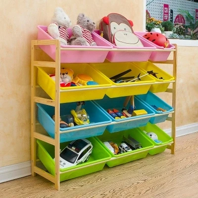 Стеллаж для хранения детских игрушек из массива дерева|storage box|cabinet storagetoy storage |