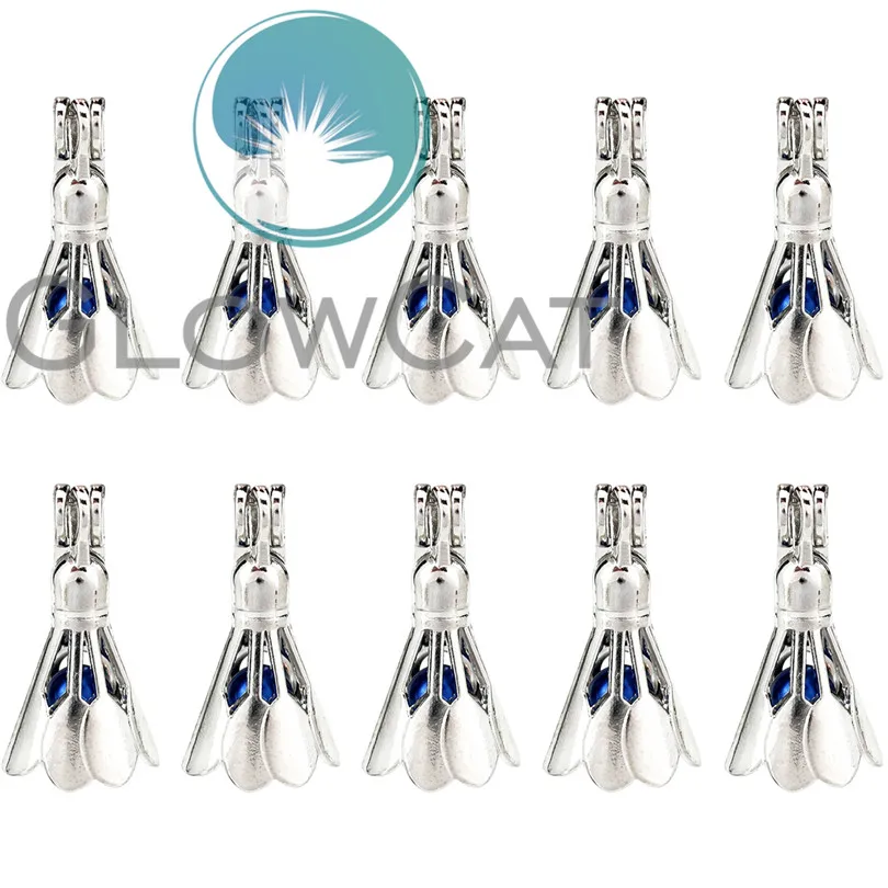

10x K880 Sports Badminton Beads Cage Pendant Perfume Essential Oil Diffuser Pearl Cage Locket Pendant Jewelry Making