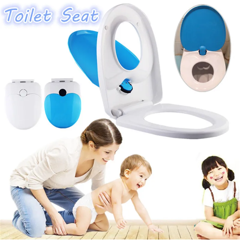 Tanie Potties siedzenia pokrywa zestaw miękkie deska klozetowa zamknięcia dziecko dorosłych podwójne zastosowanie biały pokrowiec na klapę sedesu z tworzywa sztucznego, łatwa do czyszczenia, gorąca sprzedaży