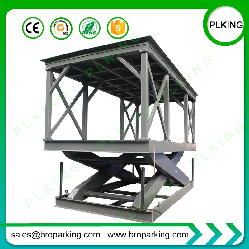 Stable Under Ground Parking Equipment Pit Type Garage Car Scissor