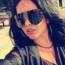 SOZO TU, женские солнцезащитные очки Ким Кардашьян, негабаритные, для женщин, медуза, солнцезащитные очки, ветрозащитные очки, черные линзы, очки