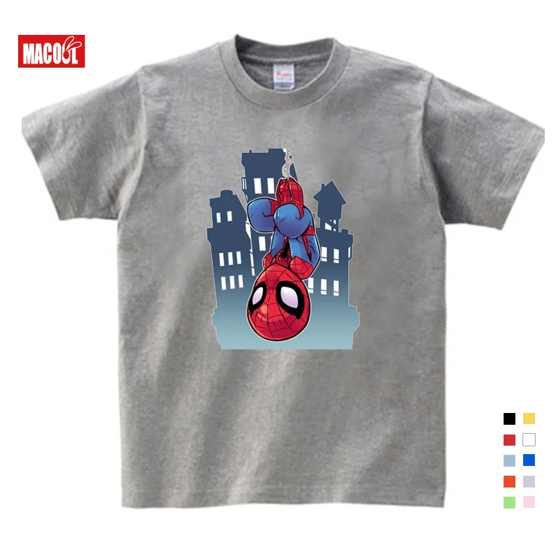 

Best Sellers Boys' Spiderman Ironman Captain America T Shirt Summer Short Sleeve Superhero Tee Kids Cotton T shirt 3T-9T Size