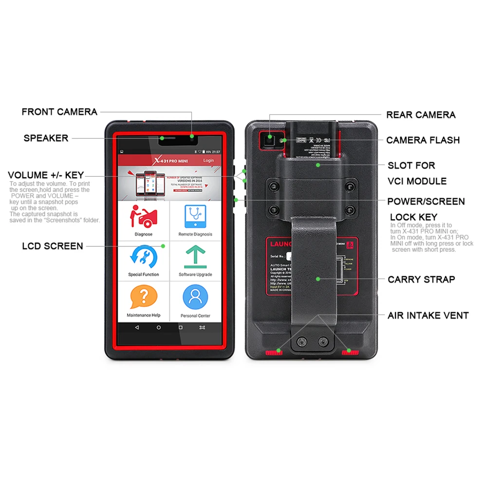 LAUNCH X431 Pro Mini OBD2 автомобильный сканер с поддержкой Wi Fi/Bluetooth полный диагностический