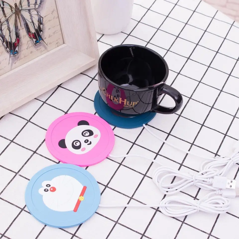 Tasse Chauffe Lait En Silicone 5v Usb Motif Dessin Animé Chauffe Eau Pour Le Thé Au Lait Tasse De Café Boissons Chaudes Tapis De Boissons Outils De Cuisine 1 Pièce Aliexpress