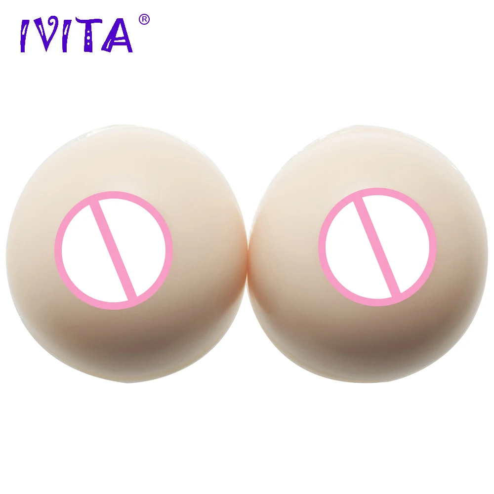 

IVITA 2000g Realistic Full Silicone Artificial Breast Forms False Fake Boobs Enhancer For Transvestite Mastectomy bra Enhancer