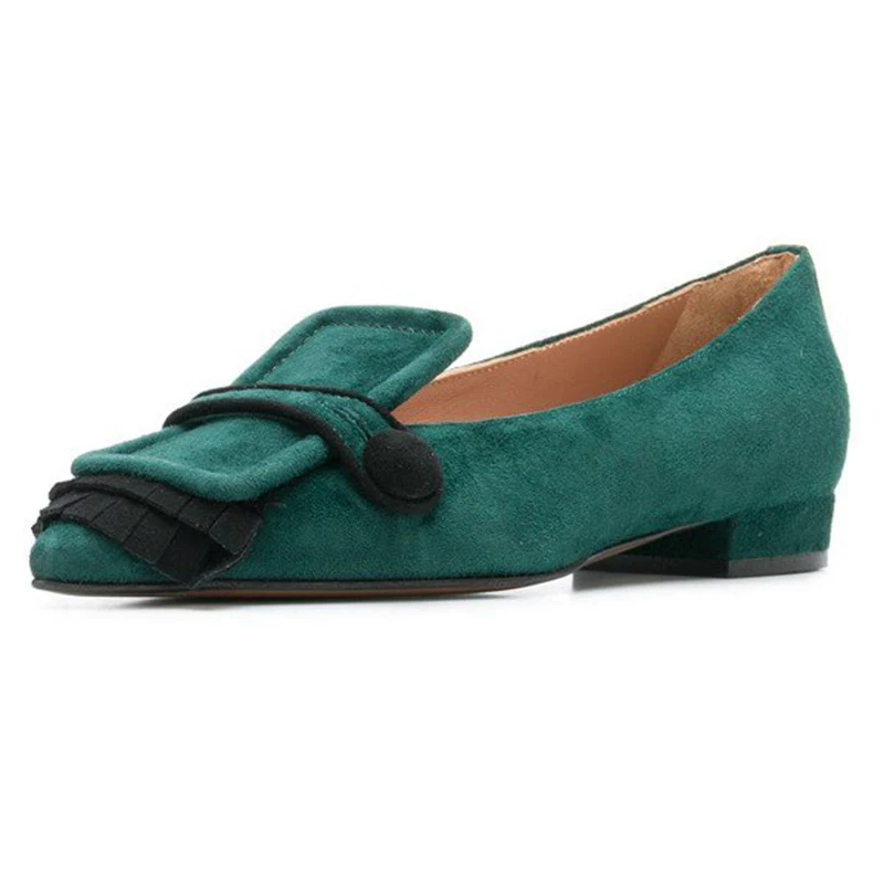 green_suede_fringe_loafers_for_women_2_