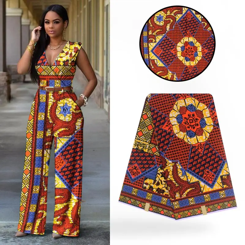 

wonderful design African wax printing fabric 6 yards per lot Nigerian waxed fabrics for men and ladies
