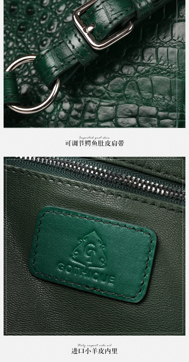 Couro de Crocodilo Bolsa de Couro Bolsa de Ombro Bolsa de Couro de Crocodilo do Bolsa para Mulheres Gete Novo Crossbody Bolsa Moda Lady Satchel de do para Mulheres 16 Gete Novo couro de crocodilo bolsa de
