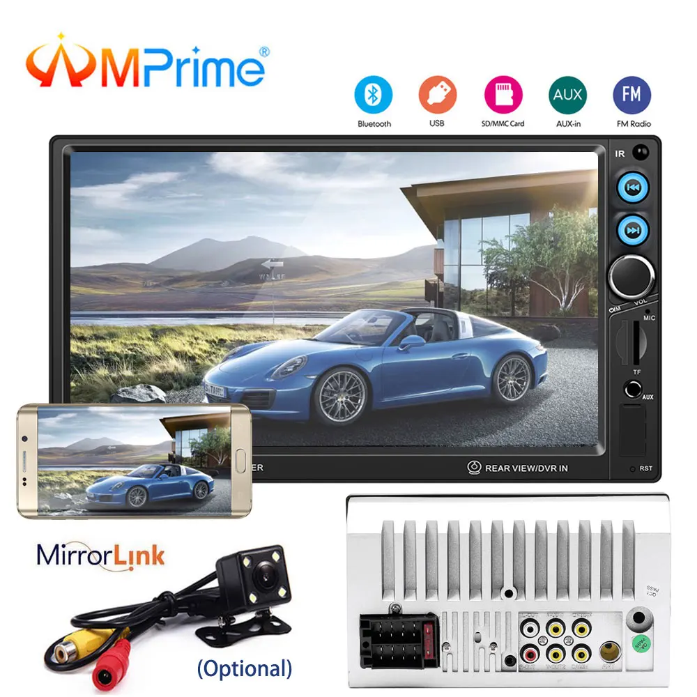 AMPrime 2din автомобильный Радио авто 7 &quot2 din мультимедиа сенсорного экрана плеер Авто