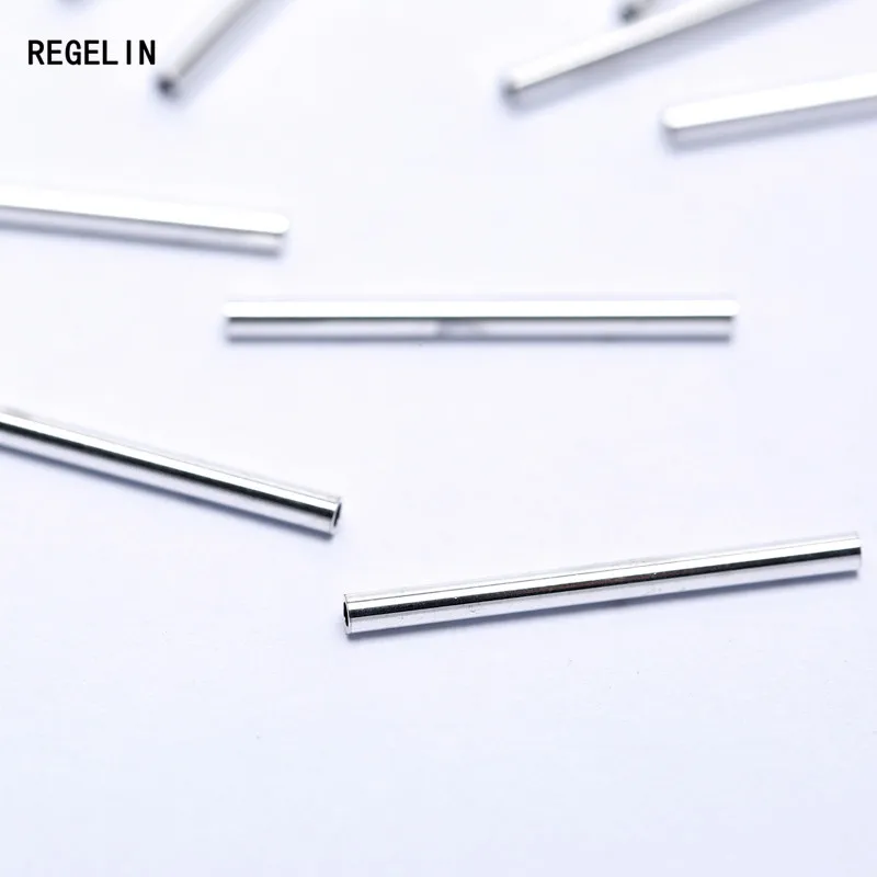 REGELIN 100 шт./лот 1 6 мм отверстие медные разделительные бусины прямые трубки для DIY