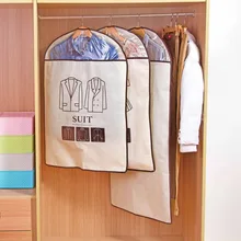 Платье сумка чехол; Портплед накидка для защиты от пыли костюм сумка Защитная пленка шкаф Органайзер для хранения одежды сумки на молнии