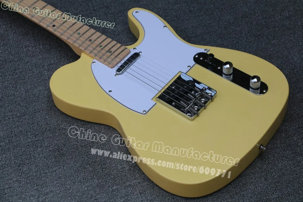 Новое поступление изготовленная на заказ электрическая гитара TL кремово-желтого