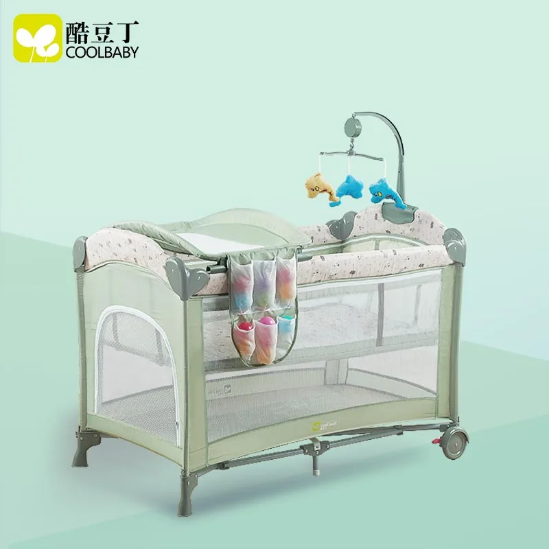 COOLBABY детская кроватка складная переносная шейкер для новорожденных Бесплатная - Фото №1