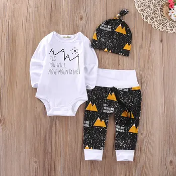 

Christmas Infant Baby Boy Girl Outfits Clothes Romper Pants Leggings 3PCS Set