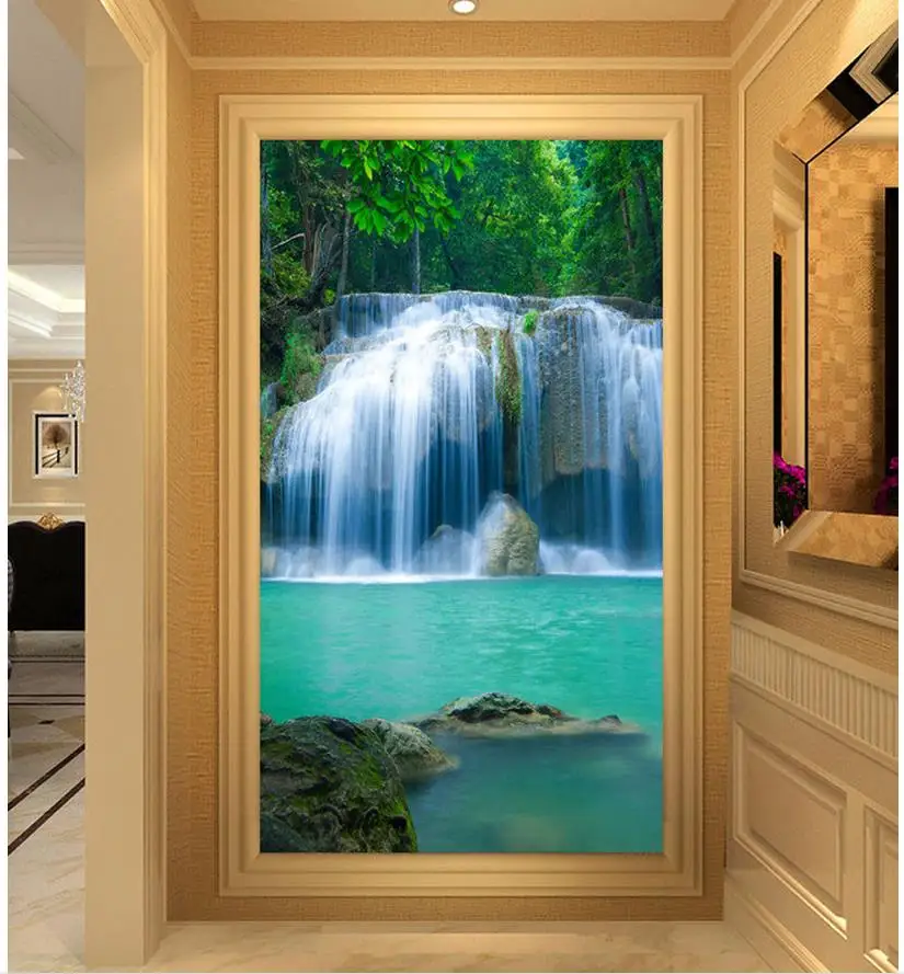 3d murals wallpaper for living room Scenic entrance ...