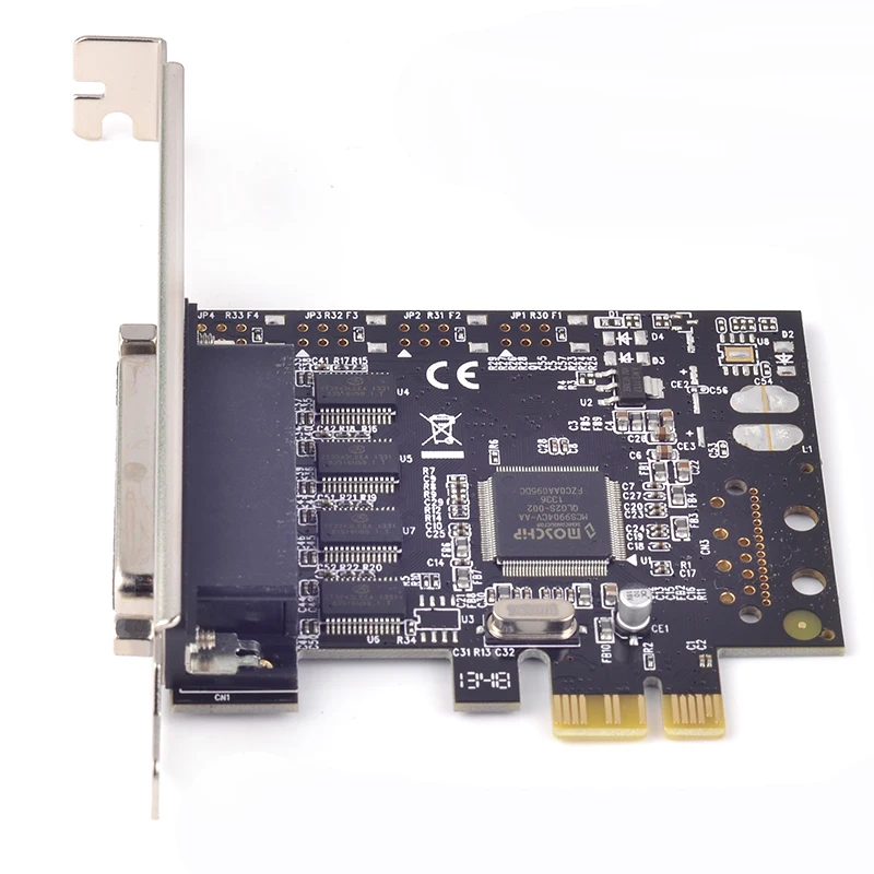 

PCIE to 4 Serial RS232 Ports PCI-e PCI express I/O card with Fan-Out Cable MosChip MCS9904