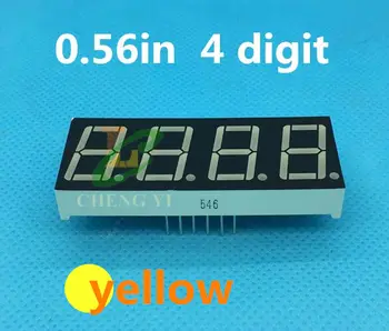 

YELLOW 4 Bit Digital Tube 0.56 inch LED Display 0.56" 0.56in Common anode 7 Segment display