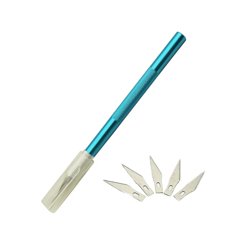 5 Лезвия для резьбы по дереву инструменты еда скульптурный гравировальный нож скальпель DIY Плотницкие Инструменты - Цвет: Blue