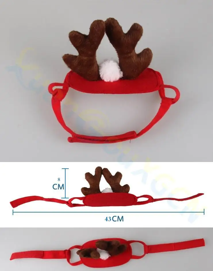 Рождественский питомец Санта Клаус шапка собака Рождественский ободок с оленями шапка с котами праздничный подарок на Рождество милые украшения короткие плюшевые аксессуары для домашних животных