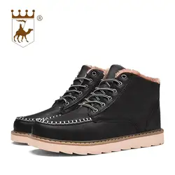 BACKCAMEL/осенне-зимние высокие мужские ботинки, рабочие и безопасные ботинки, теплые износостойкие Ботинки Челси для мужчин, большой размер 39-45