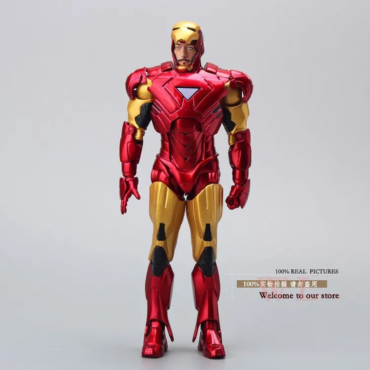 

New Iron Man 3 Action Figure Superhero Iron Man Mark 42 PVC Figure Toy 20cm Chritmas Gift HRFG063