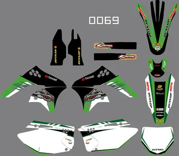 

3M Customized Motorcycle Graphic Dirt Bike Sticker kit GRAPHICS BACKGROUNDS DECALS STICKERS FOR KAWASAKI KXF250 KX250F 2006-2008