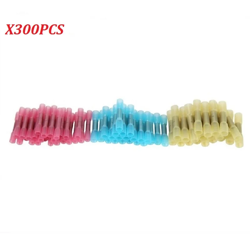 

50-400pcs Waterproof Heat Shrink Terminal Insulated Butt Electrical Splice Wire Connectors Cable Crimp Terminal Connector