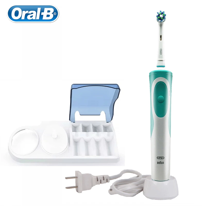 Электрическая зубная щетка Oral B перезаряжаемая для взрослых с двойной чистящей
