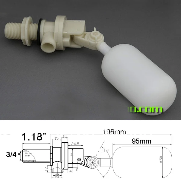 1pc new 3/4" Float Valve for Livestock Drinker Bowl Tank Water Trough