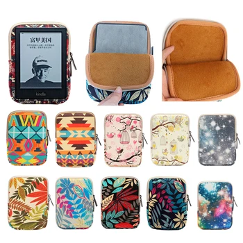 

2019 New Sleeve Print Canvas eReader Tablet Bag For Amazon Kindle Paperwhite 1 2 3 4 2018 6 inch Case Women Men boy Ebook Cover