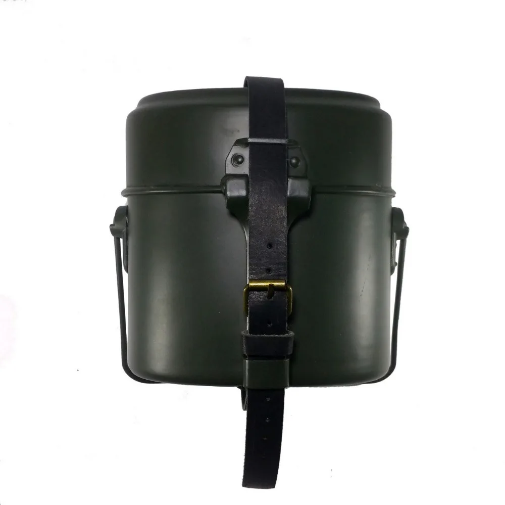 WWII WW2 Collectibles German M31 Mess Tin With Leather Strap Dinner Box