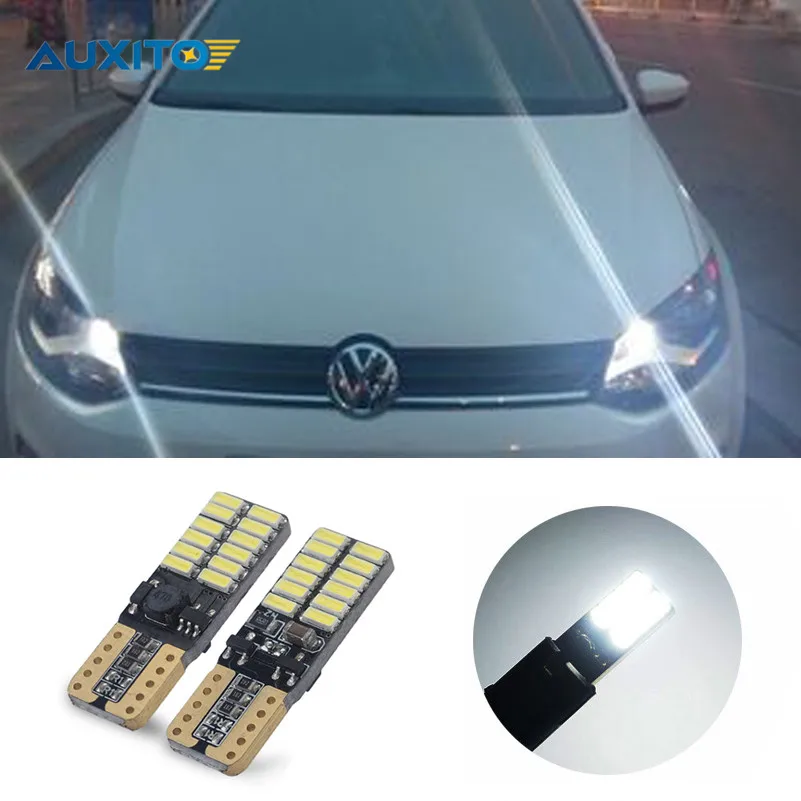 2X Canbus T10 W5W 24 LED Car Clearance Lights Parking light For VW POLO Golf 5 6 7 GTI Passat B5 B6 B7 Jetta Bora MK5 MK6 Tiguan источник света для авто eco fri led 2 x canbus t10 w5w samsung 5630 smd vw golf 5 6 jetta 3c passat cc b7 tiguan bmw benz audi