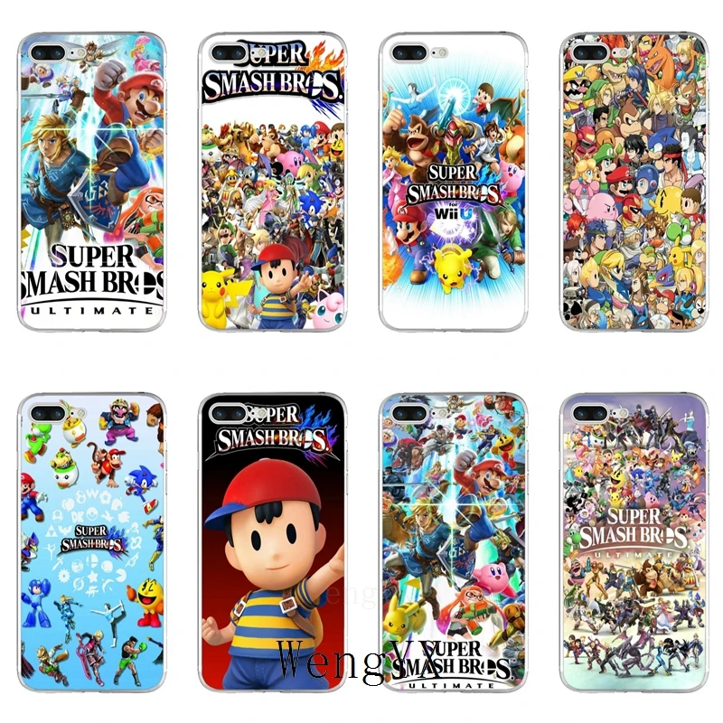 Мультфильм супер smash bros тонкий силиконовый мягкий чехол для телефона из ТПУ Samsung
