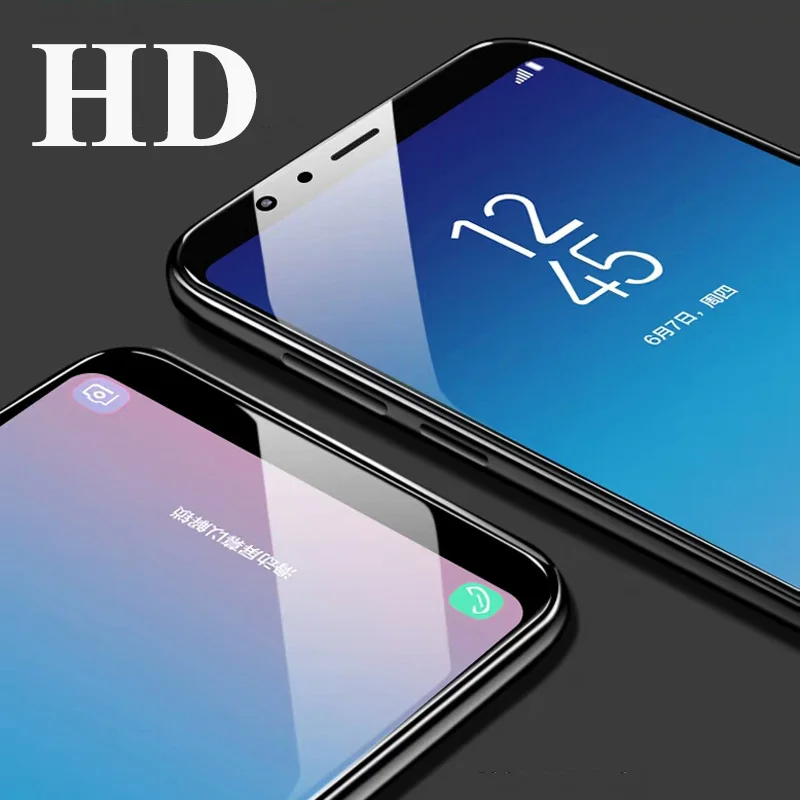 Стекло на для Samsung Galaxy A7 2018 a750f протектор экрана samsun galax a 7 полное покрытие защитное