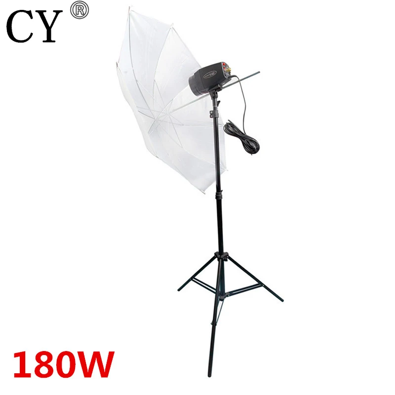 

CY Photography Studio Flash Lighting Kits 180w Storbe Light+Reflective Umbrella with Stand Photo Studio Accessories Godox K-180