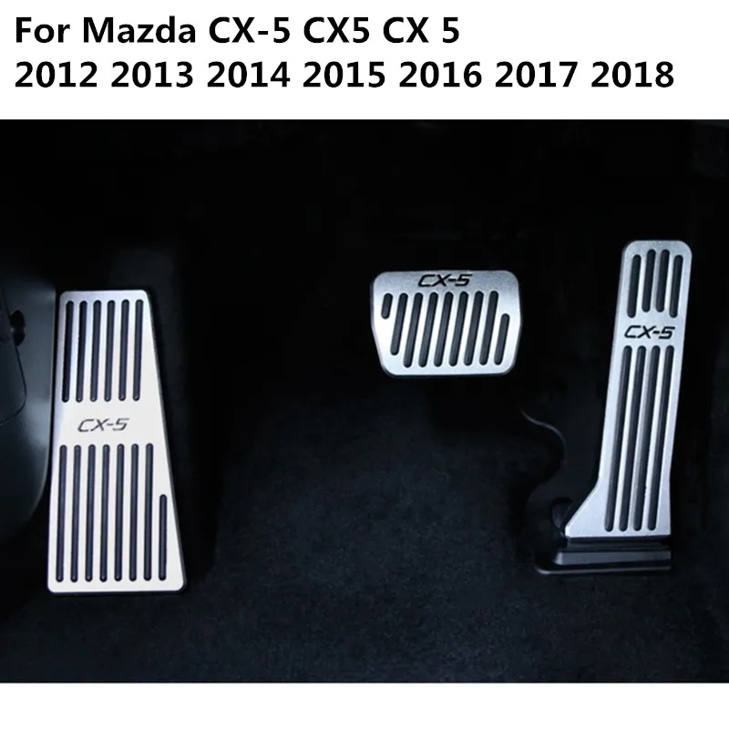 

Car-Styling Aluminum alloy Car Accelerator Gas Pedals Brake Pedal Cover AT For Mazda CX-5 CX5 CX 5 2012 -2017 2-3PCS