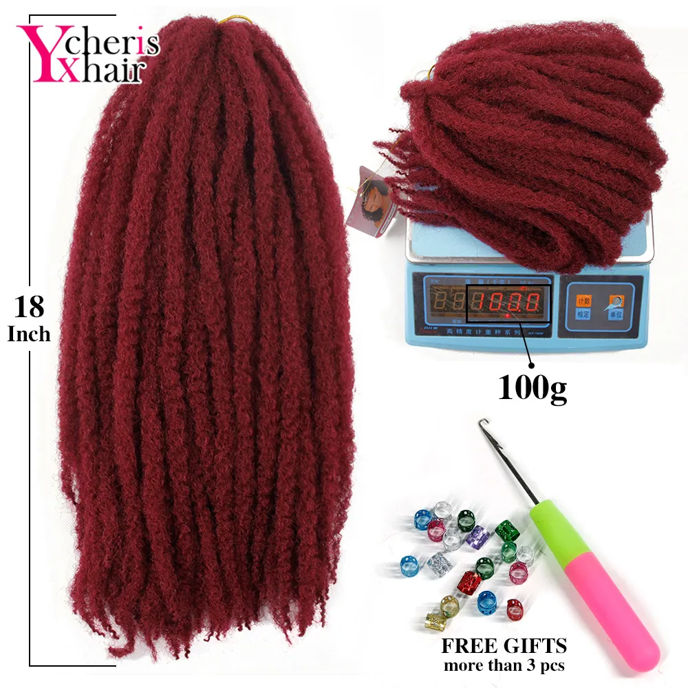 YXCHERISHAIR Marley Вязание косичками Твист волос Синтетический Омбре коричневый серый