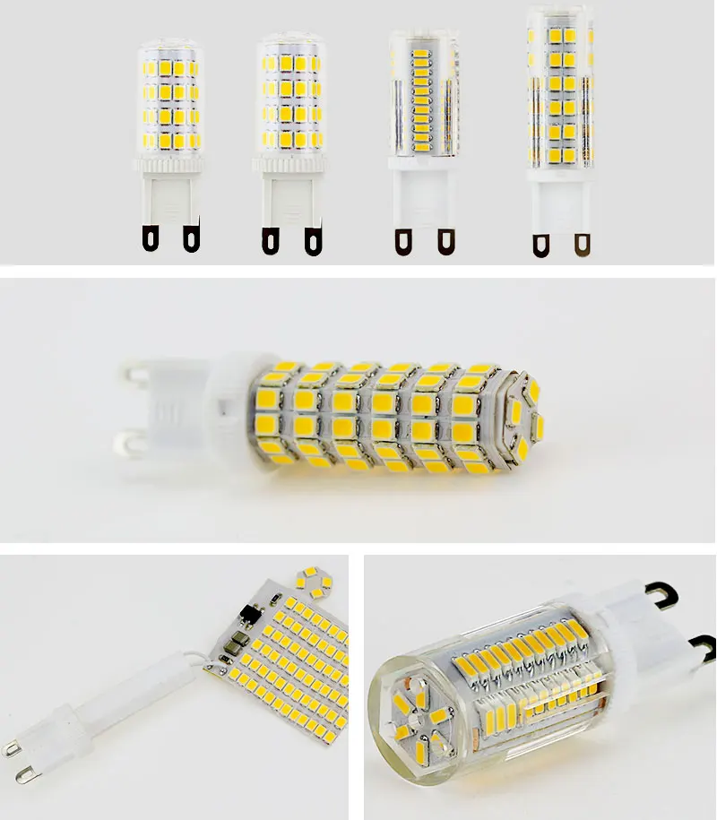 G9 светодиодный светильник 220 в 230 в 240 В светодиодный Кристалл 2835 3014 керамический светодиодный светильник лампа для Люстра-прожектор Замена галогенной лампы