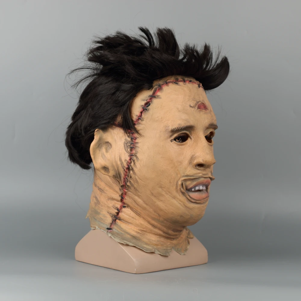 The Texas Chainsaw Massacre Leatherface Masks Scary Movie Cosplay Halloween Costume Props High Quality Toys Party Latex mask (39)