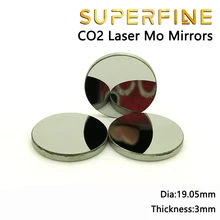 Сверхтонкое CO2 Mo лазерное зеркало диаметром 19,05 толщина 3 мм отражающие линзы для лазерной гравировки и резки