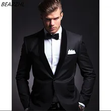 Костюм сшитый на заказ мужской смокинг жениха черные костюмы под заказ обтягивающий официальный костюм