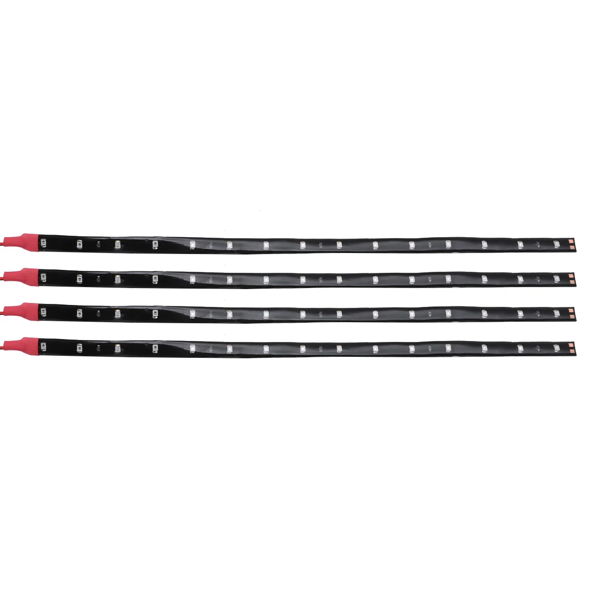 4pcs/set 30cm 15LED 3528 12V Red LED Strip Light Waterproof Car Truck Flexible Strip Tube Light Universal