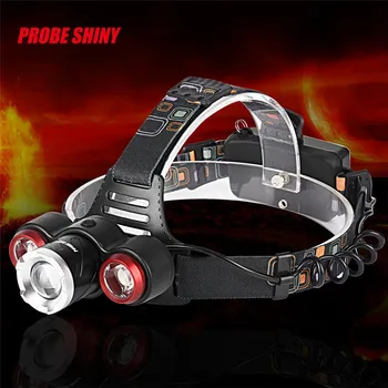 

Dropshiping Headlamp 8500Lm XML T6+2R5 3 LED Rechargeable 18650 Headlamp Head Light Torch