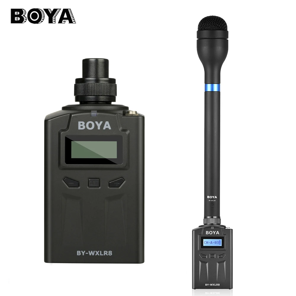 BOYA BY-WXLR8 Plug-on XLR Audio Transmitter with LCD Display for Boya BY-WM8 BY-WM6 Wireless Lavalier Microphone System BY-HM100 BOYA BY-WXLR8 Plug-on XLR Audio Transmitter with LCD Display for Boya BY-WM8 BY-WM6 Wireless Lavalier Microphone System BY-HM100