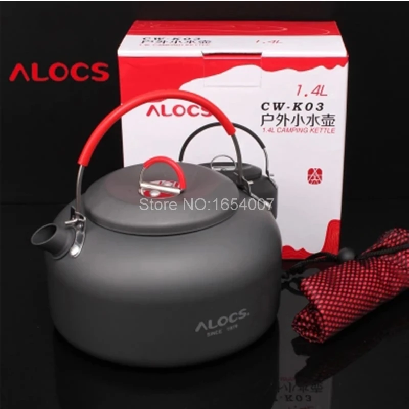 Alocs портативный алюминиевый чайник с теплообменником для пикника и кемпинга