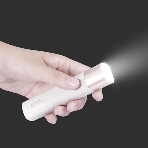 Xiaomi SOLOVE X3 Мощность банк USB Перезаряжаемый мини-светодиодный фонарик для использования вне помещений IPX-6 из водонепроницаемого материала