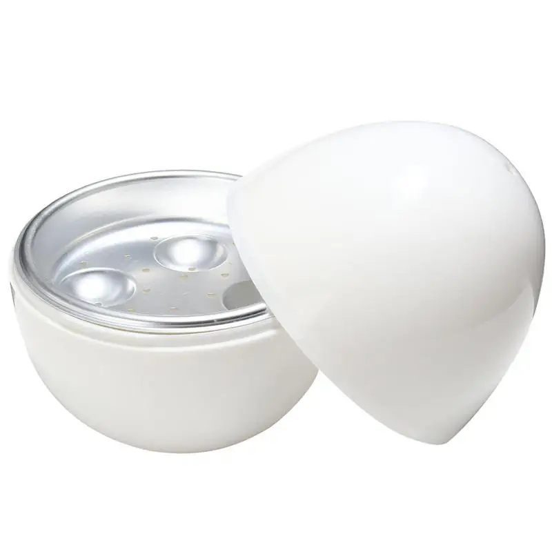 Round Shape Microwave Egg Poacher Aluminum Alloy Egg Cooker Safe Boiler