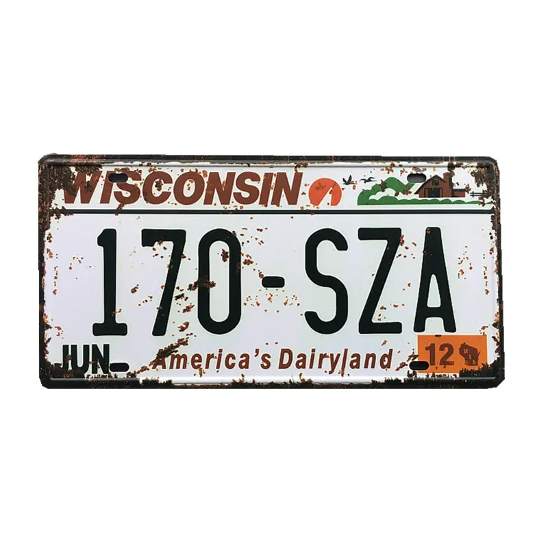 США, Техасский, Нью-Йорк, Калифорнийский автомобильный номер, металлический номерной знак, винтажный декор, настенный плакат, бар, паб, гараж, оловянные дощечки и знаки YN124 - Цвет: YG2365